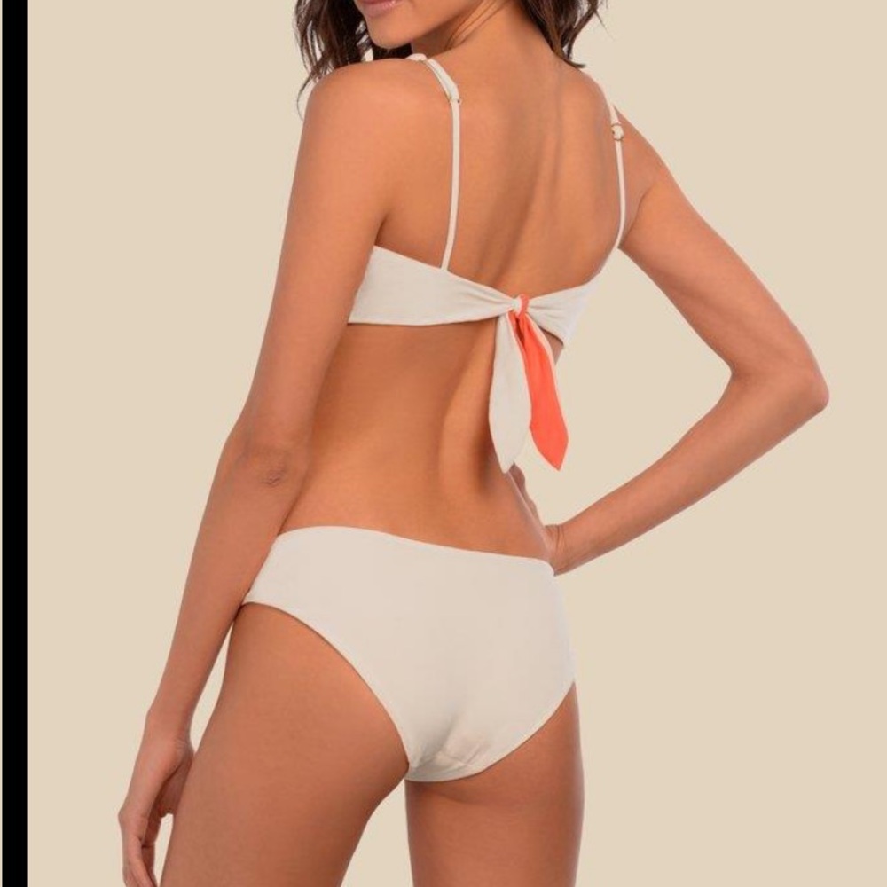 NEW Reversible Kya Swim orange white gold bikini - Picture 5 of 7